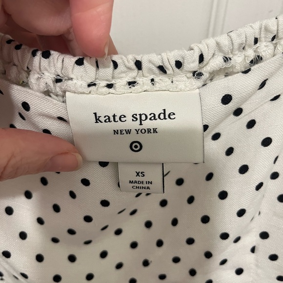Kate Spade x Target White And Black Polka Dot Babydoll Tank Top Size XS - Picture 6 of 9